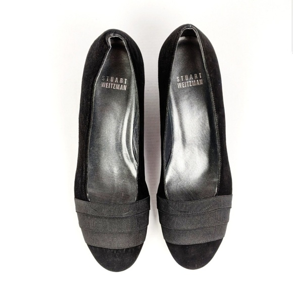 Stuart Weitzman Choked-up Suede Wedge Pump 6.5 - Picture 3 of 8